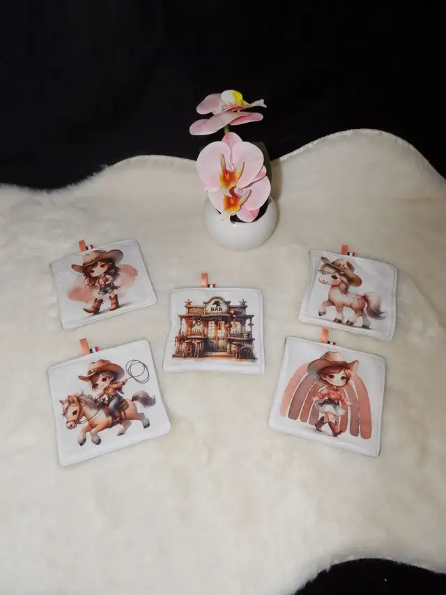 Lots de 5 lingettes coton & éponge de bambou