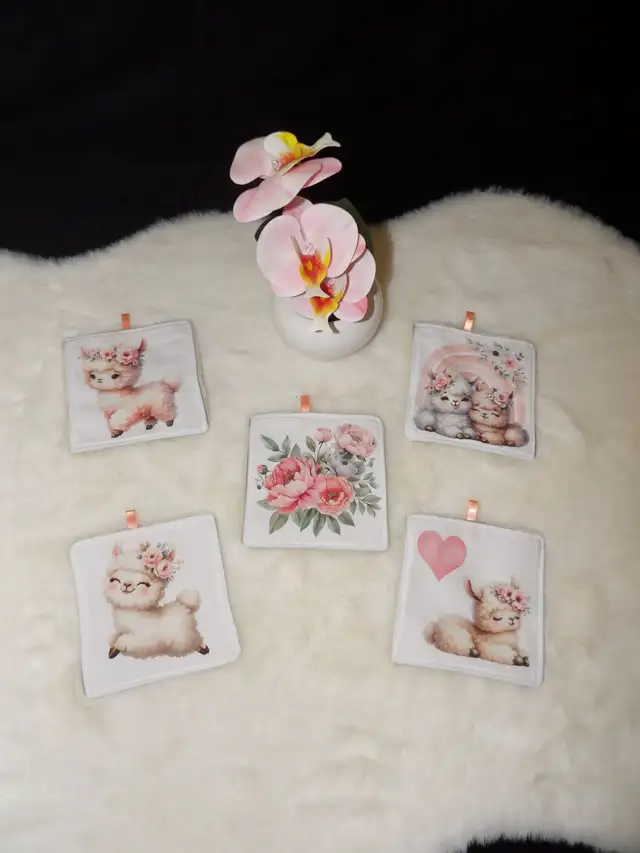 Lots de 5 lingettes coton & éponge de bambou