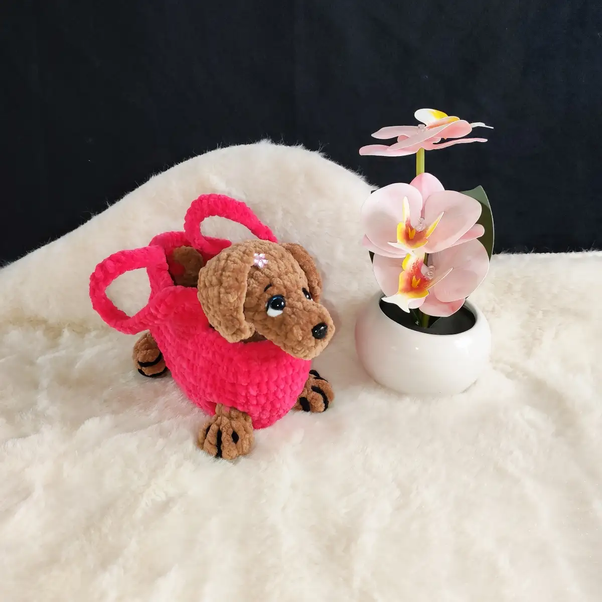 Chien & son petit sac