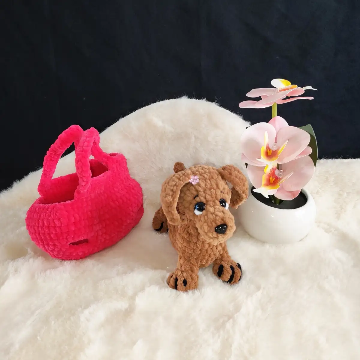 Chien & son petit sac